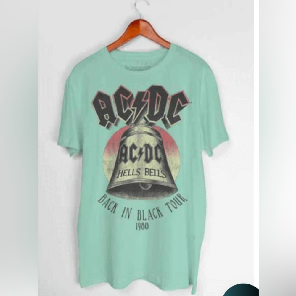 AC/DC Back in Black Tour Mint Tee - Large